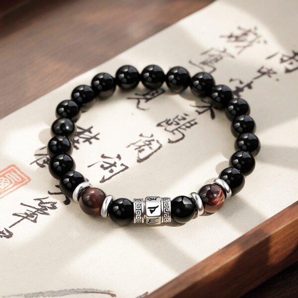 Obsidian Silver Bracelet