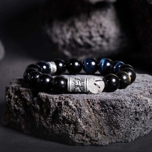 Obsidian Silver Bracelet