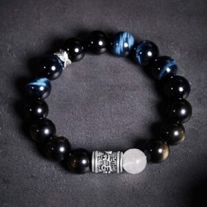 Obsidian Silver Bracelet