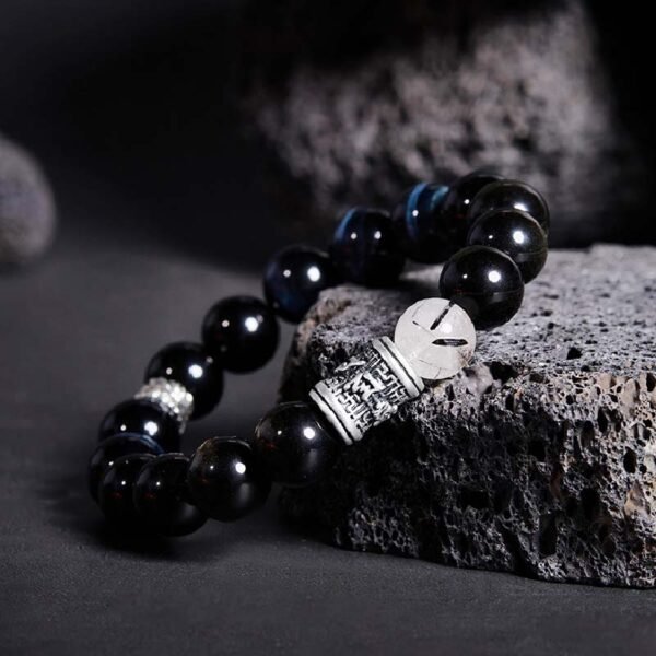 Obsidian Silver Bracelet