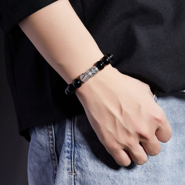Obsidian Silver Bracelet
