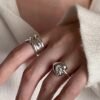 Niche Cool Silver Rings