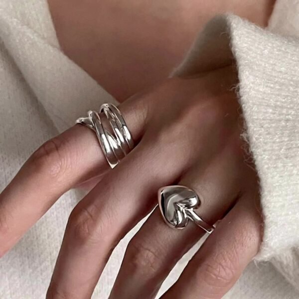 Niche Cool Silver Rings