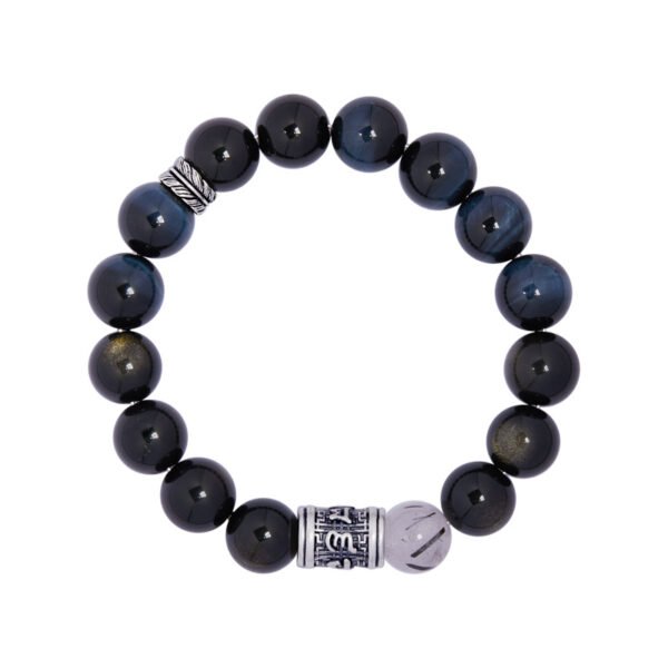 Obsidian Silver Bracelet